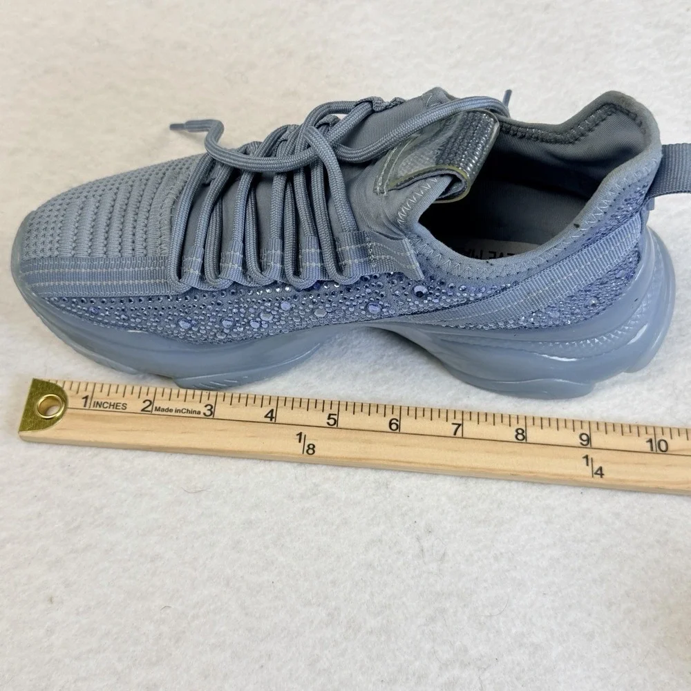 Steve Madden Maxima Rhinestone Chunky Sneakers Blue Women's Size 7.5 Lace Up